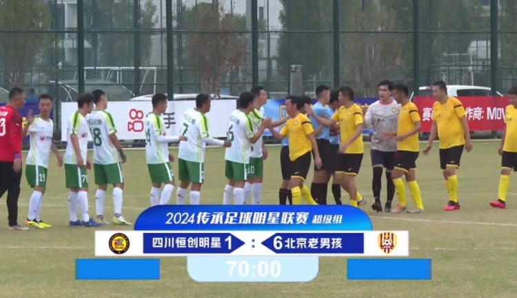 老甲A超級組：楊晨、徐陽(yáng)、高峰進(jìn)球，杜文輝傳射，北京6-1勝四川