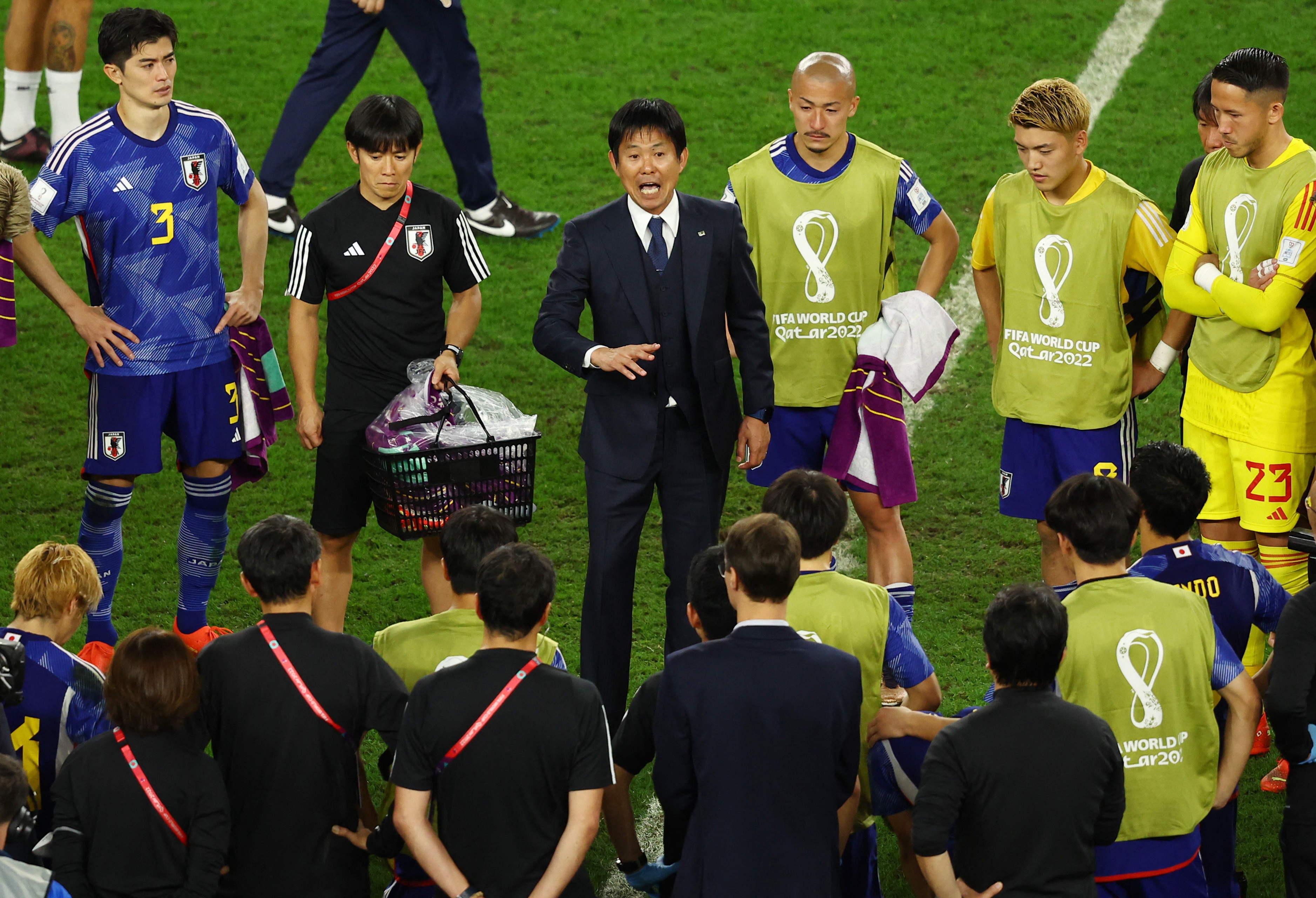 日本隊是各大洲首支在世預賽開(kāi)局9連勝，且期間0丟球的球隊
